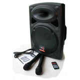 E-lektron EL38-MS 15-inch Portable Speaker Light Party Set w/ Battery Bluetooth Sound System 2 Microphone 2 Disco Light