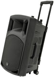 E-lektron P12U Mobile Karaoke System with Bluetooth Loud Speaker Wireless Mics Color Disco Laser Light