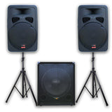 E-Lektron Pentamix15 2400W Bluetooth Vocal Sound System with Stands for Event DJ Party Band