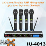 UF-1095 Dynamic Digital 400 Channels UHF Wireless Tunable 4 Handheld Microphon System