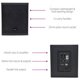 Citronic CASA 15" inch Active PA 1800W Subwoofer for DJ Party Club