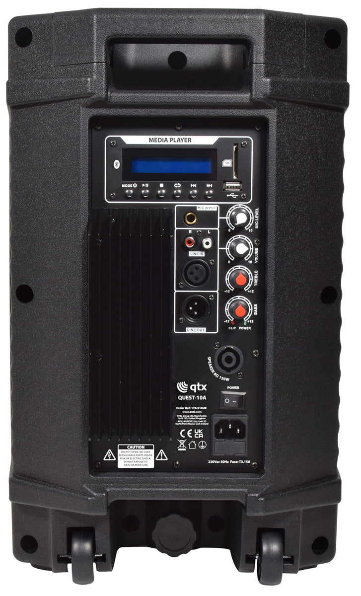 Qtx Active Column Array QTX Quest-10SUB Complete Active PA System Bluetooth FM tuner SD with S ...