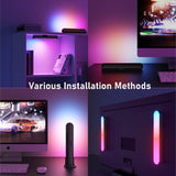 2 Pack Desktop Atmosphere Light Bluetooth Smart Bar 16 Million Colors RGBIC Gaming Accessories with 19 Scene Modes Tv Backlight with APP Control Game Ambient Light for Bedroom Decoration
