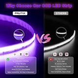 Lyyt 5M COB Seamless LED Strip Light 24V 840LEDs/m 4200LEDs Strip Decoration Lights 40 key IR APP Controller with Power supply