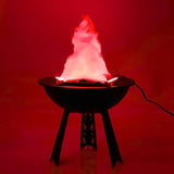 CR lite 3D Realistic Flickering Flames Light Table Lamp LED Fake Fire Effect Light Campfire Lamp for Halloween Xmas Party Decor Holiday Supplies (30cm Table Lamp)