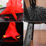 CR lite 3D Realistic Flickering Flames Light Table Lamp LED Fake Fire Effect Light Campfire Lamp for Halloween Xmas Party Decor Holiday Supplies (30cm Table Lamp)