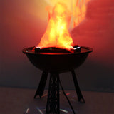 CR lite 3D Realistic Flickering Flames Light Table Lamp LED Fake Fire Effect Light Campfire Lamp for Halloween Xmas Party Decor Holiday Supplies (30cm Table Lamp)
