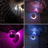 Mirror Ball Deco Set 12 inch balls(1 Gold + 1 Silver) plus motors Hanging Decoration for Parties Events Weddings & Home Decor