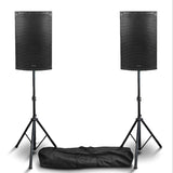 Citronic 12L Pack 2 X 12inch Bluetooth Stereo Linkable 2400W PA Speakers with Stands
