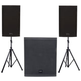 Citronic Pro PA Package - 2x CAB-15 Active Speakers + CASA-18 Subwoofer