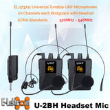 E-Lektron EL30-MUH 700W 12" inch Bluetooth Wireless linkable Loud Portable PA Speaker Sound System incl.2 Handheld +2 Headset Mics for Karaoke Coach Speech Singing