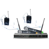 E-Lektron IU-4011MH Digital UHF 2 x Handheld 2 x Headset Microphones System AUS Stand Frequency Set