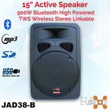 E-Lektron Quadix 885 3800W Vocal Sound System with Linkable UHF Mics and Poles