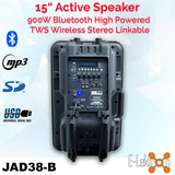 E-Lektron Quadix 885 3800W Vocal Sound System with Linkable UHF Mics and Poles