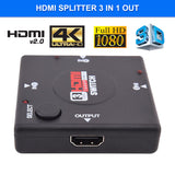 HDMI Switch 3 in Port  1 out port HDMI Switcher Supports Full HD 1080p 3D support 4k