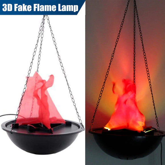 CR Lite 3D Hanging Fake Flame Light Artificial LED Silk Lamp Effect Realistic Campfire Lights for Halloween Xmas Party Club Stage Decor