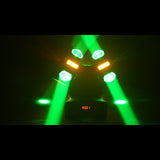 Janus dual-head moving light green beam effect