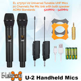 E-Lektron Pentamix 822 2600W Bluetooth Vocal Sound System with Linkable Microphones Stands for Event DJ Party Band
