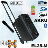 E-lektron EL25-M 10‚Ä≥ Inch Karaoke Portable Speaker PA Sound System Battery Bluetooth Wireless Microphone