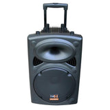 E-Lektron 2X12" inch 1500W Bluetooth Portable+Active Loud Speaker Set Sound System with 2 Microphones and Stands