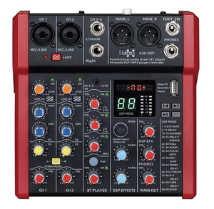 E-lektron A28 DSP FX Studio Audio Mixer 6-Channel with Bluetooth USB Play Audio interface