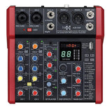 E-lektron A28 DSP FX Studio Audio Mixer 6-Channel with Bluetooth USB Play Audio interface