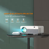 2023 New Native 1080P 10000LM Bluetooth Home Theater LED WiFi Projector 4K 4D Keystone