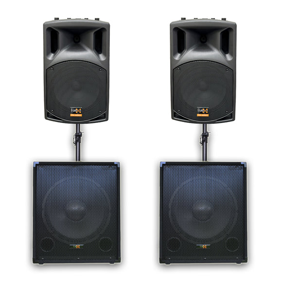 E-Lektron Quad Q305 2800W Pro Audio Set with 2X12