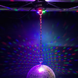 Home Party Mirror ball Set 16 inch Mirror Ball with Powerful 3W RGB LED Rotation Motor