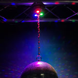 Home Party Mirror ball Set 16 inch Mirror Ball with Powerful 3W RGB LED Rotation Motor