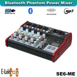 E-Lektron SE-6 Live Audio Mixer 6 Channel Mixer incl. USB Bluetooth Soundcard Phantom Power