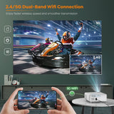 2023 New Native 1080P 10000LM Bluetooth Home Theater LED WiFi Projector 4K 4D Keystone