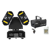 CR Lite Lighting Pak 4 - Janus 120W dual-head moving light with 400W smoke machine and fog fluid