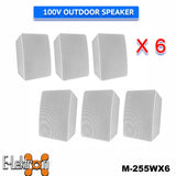 E-Lektron EL952966 6XM-255 White Weatherproof 100 Volt Line or 8 ohm ELA Outdoor Speaker