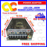 240V AC to DC 12V 15A 180W Switch Power Supply Driver Power Transformer for CCTV camera Security System LED Strip Light Radio