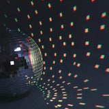 CR Lite 10 inch Mirror Ball Set with rotating Motor RGBW Pinspot for Home Party Birthday Christmas
