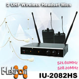 E-Lektron IU-2082HS digital UHF 2 x Headset wireless microphone system Set