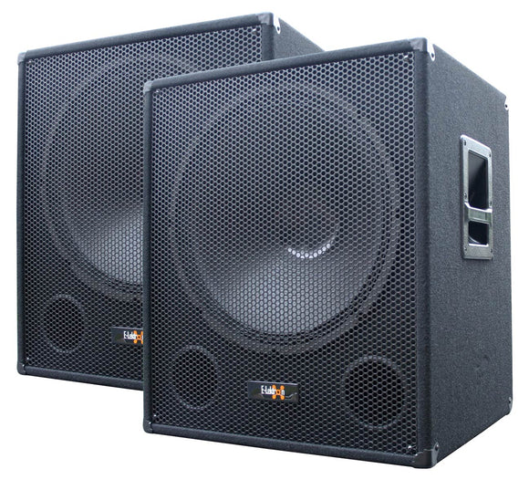 E-Lektron SUB-Q38A 2X15-inch Active Power PA 1200W Subwoofer for DJ Party Club