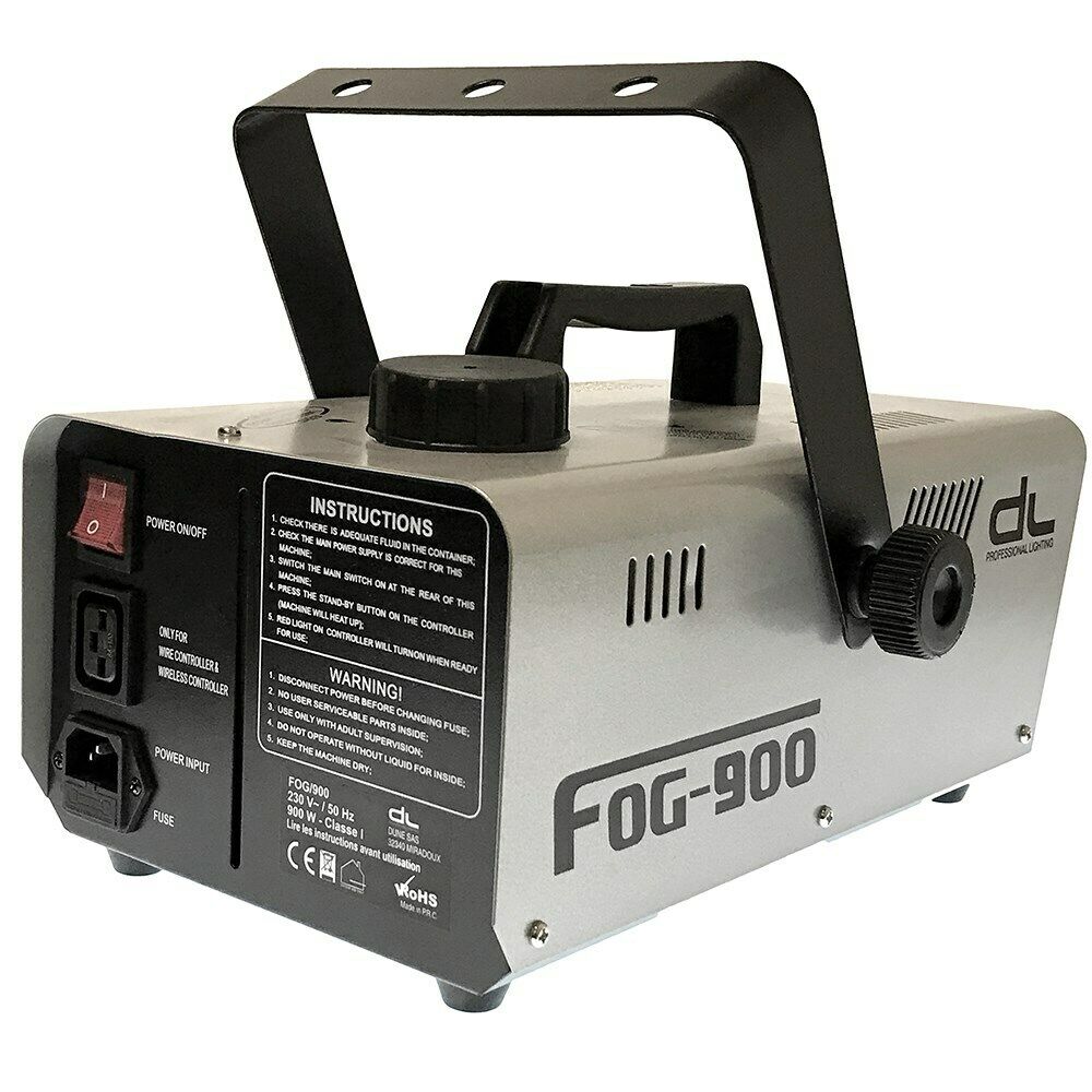 DL 900w Fog Smoke Machine with Wired and Wireless Remote Control for S ...