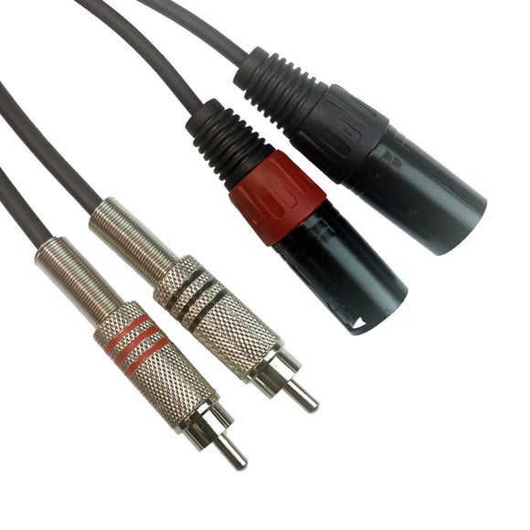 Heavy Duty 5 Foot Dual XLR to RCA Patch Cable, 2 XLR Female to 2 RCA Male  Interconnect Patch Cord HiFi Stereo Pro Audio