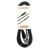 ACL Female XLR to 1/4 6.35mm TS Mono Jack Unbalanced Microphone Cable Mic Cord for Dynamic Microphone