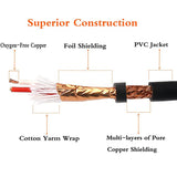 ACL 6.35mm 1/4 inch TS Mono to XLR Male Unbalanced Cable Gold Plated Quarter inch to Male XLR Microphone Cable Interconnect Cable