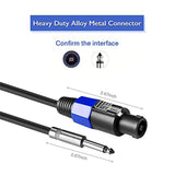 ACL Speakon to 6.35mm Jack Male Speaker Cables Professional 12 Gauge AWG Wire Audio Amplifier Connection Cord DJ/PA Speaker Cable Wire 5 Meters