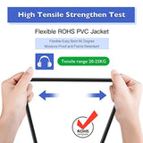 ACL Speakon to 6.35mm Jack Male Speaker Cables Professional 12 Gauge AWG Wire Audio Amplifier Connection Cord DJ/PA Speaker Cable Wire 5 Meters