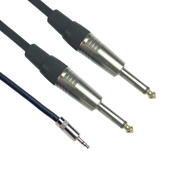 1/8 Inch to Dual XLR Male Y-Splitter Cable,Unbalanced 3.5mm Mini