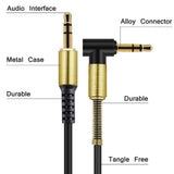 ACL 3.0 Meter 90 degree right angle 3.5mm Auxiliary Audio Jack to Jack Cable Male to Male AUX Cable for Headphones Home and Car Stereos