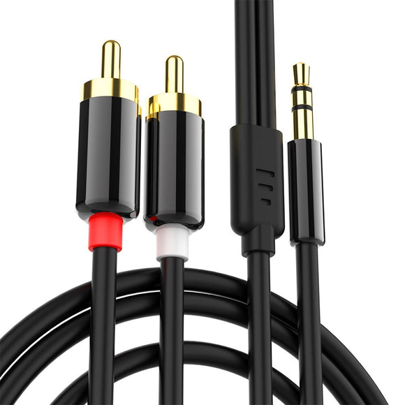 ACL 1.5 meter 3.5mm to 2RCA Audio Auxiliary Adapter Stereo Splitter Cable AUX RCA Y Cord for Smartphone Speakers Tablet HDTV MP3 Player