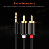 ACL 3.0 meter 3.5mm to 2RCA Audio Auxiliary Adapter Stereo Splitter Cable AUX RCA Y Cord for Smartphone Speakers Tablet HDTV MP3 Player