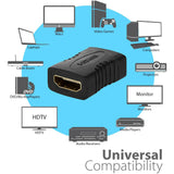 2x HDMI Female to Female Joiner Coupler Cable Adapter Extender Connector 4K HDTV