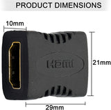 2x HDMI Female to Female Joiner Coupler Cable Adapter Extender Connector 4K HDTV